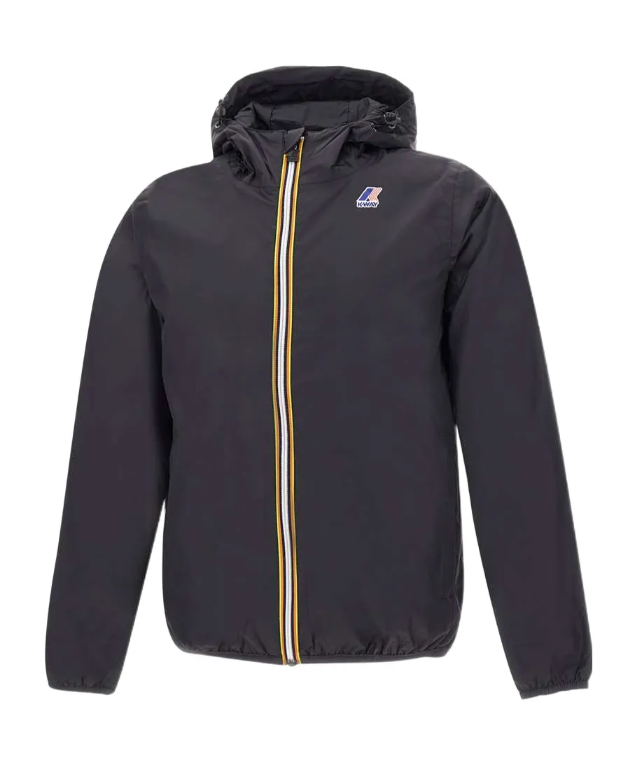 Logo Printed Hooded Zipped Jacket