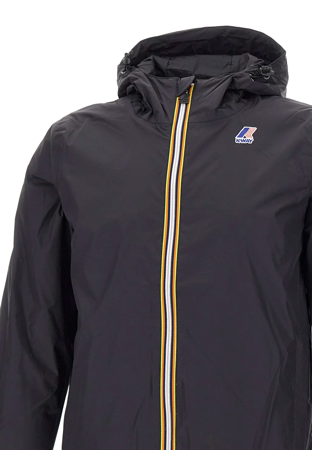 Logo Printed Hooded Zipped Jacket