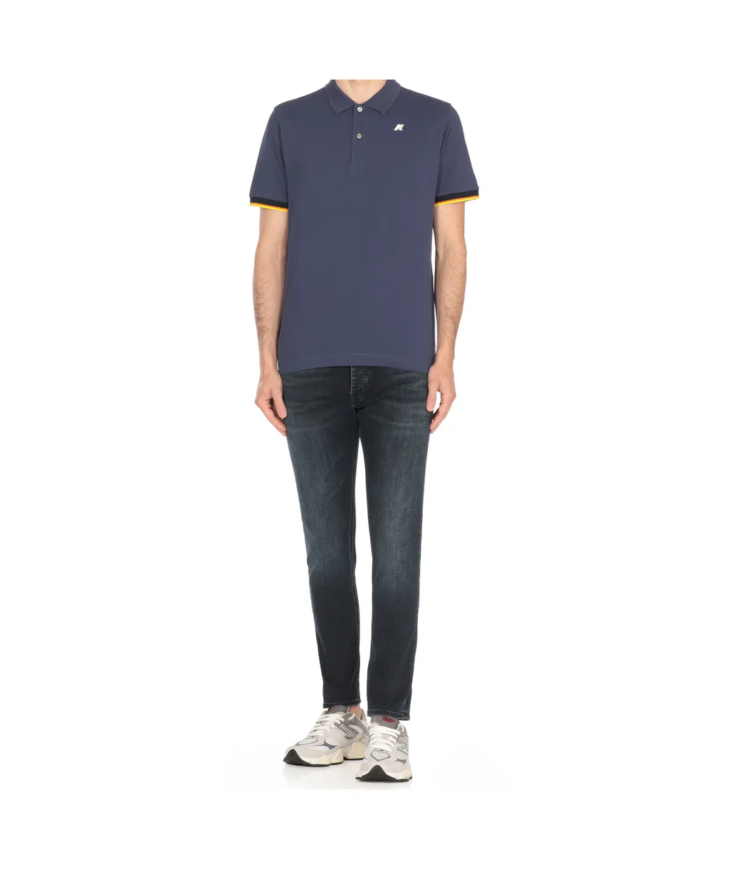 Two-Button Cotton Polo Shirt