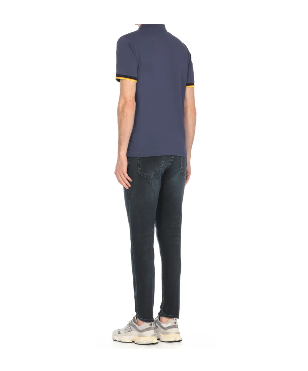 Two-Button Cotton Polo Shirt