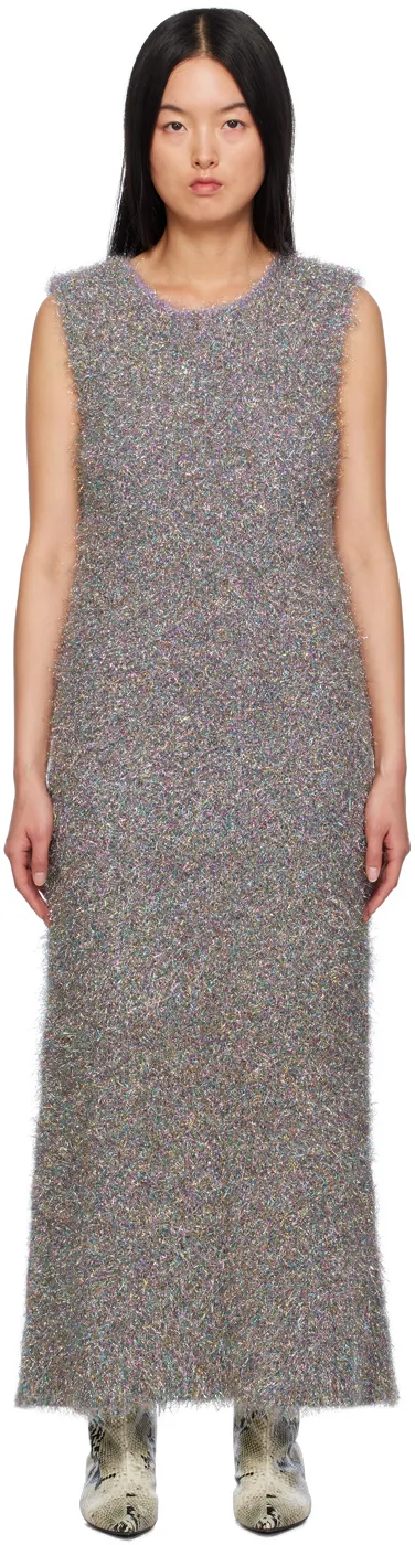 Glitter-Embellished Sleeveless Dress
