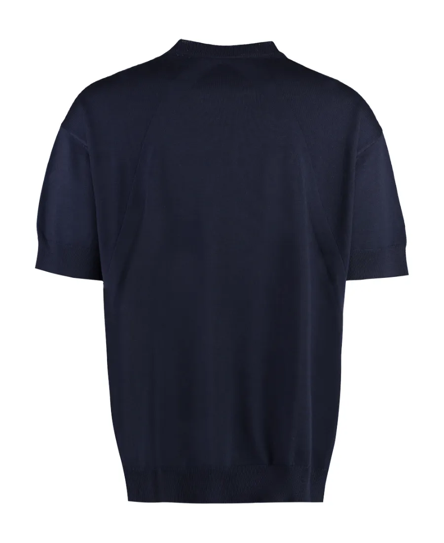 Short-Sleeved Knitted Jumper