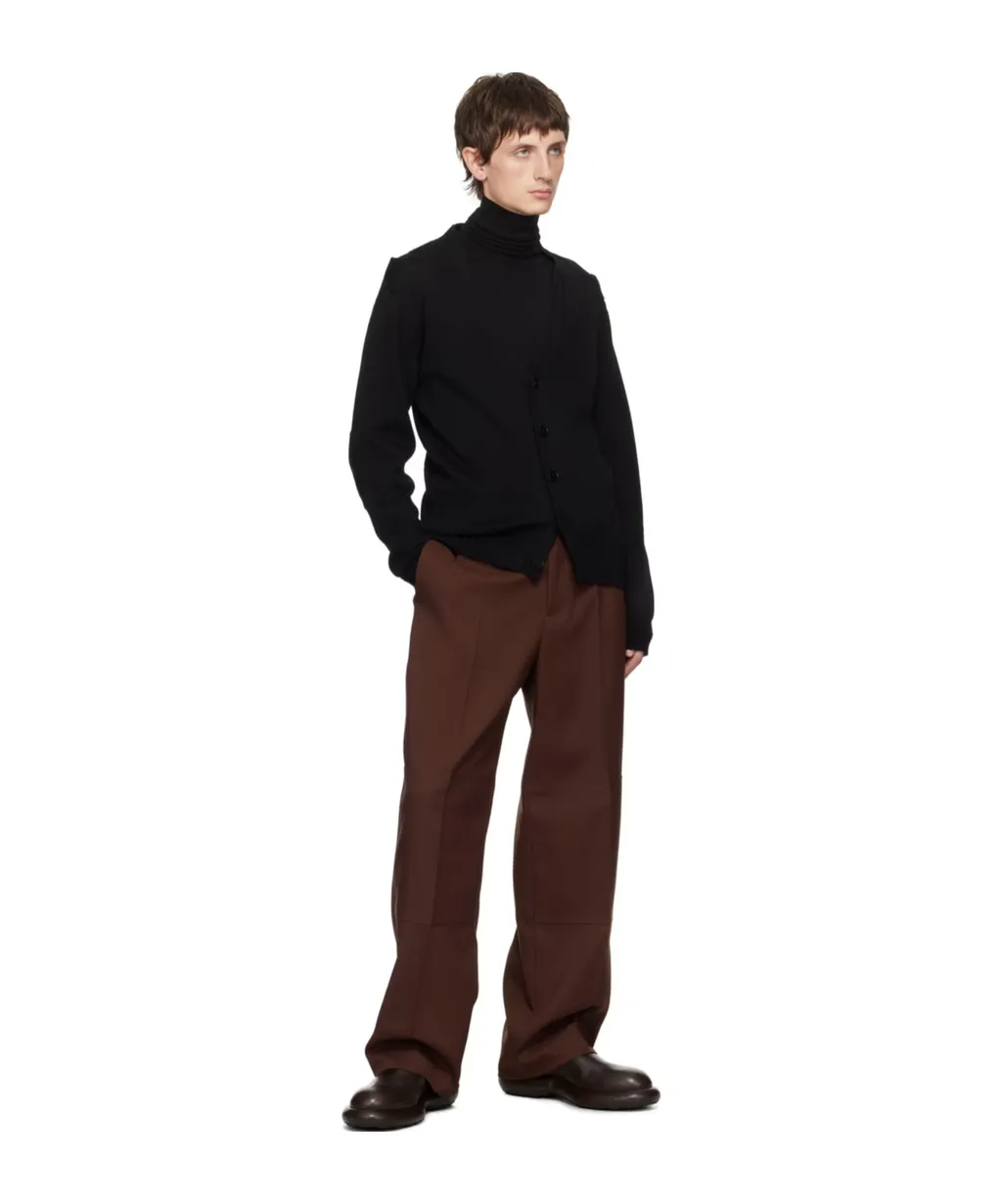 Hollowed-Out Long-Sleeved Knitted Cardigan