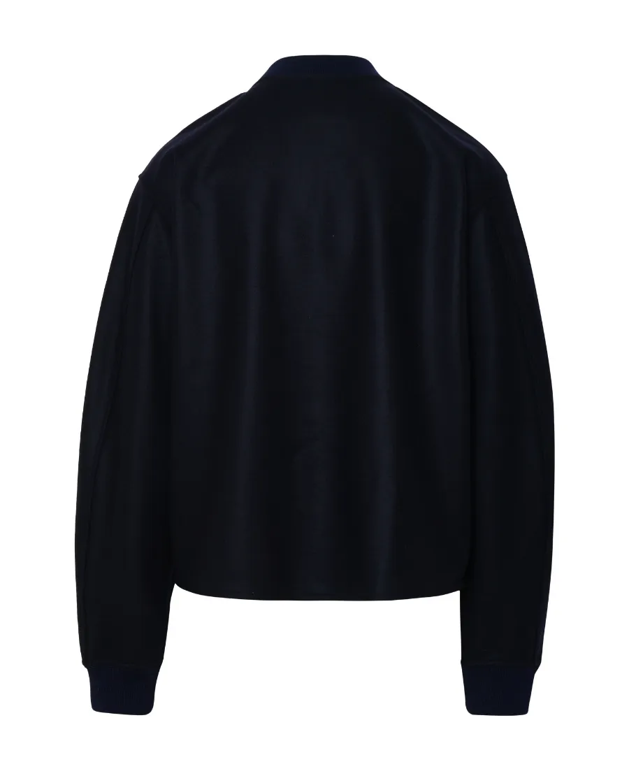Zip-Up Long-Sleeved Bomber Jacket