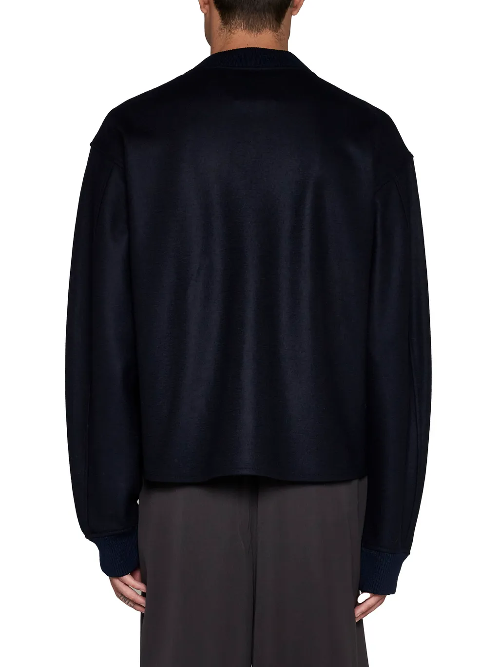 Zip-Up Long-Sleeved Bomber Jacket