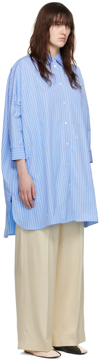 Striped Buttoned Shirt Dress