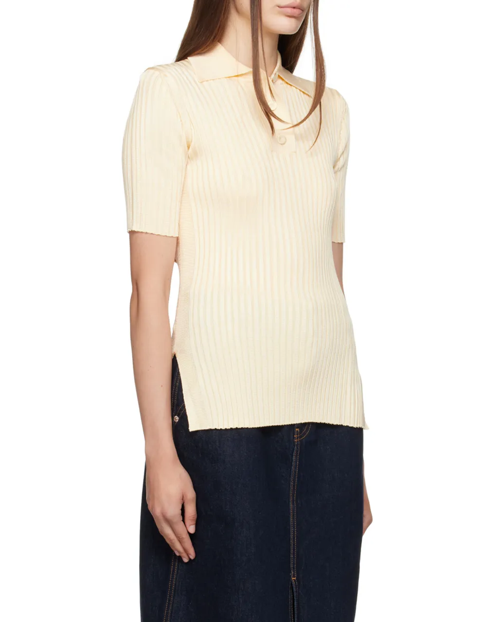 Wide-Ribbed Polo Shirt