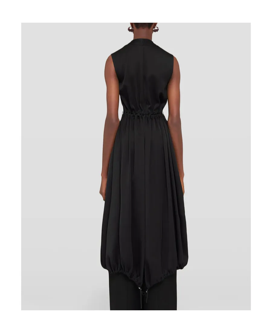 V-Neck Sleeveless Midi Dress