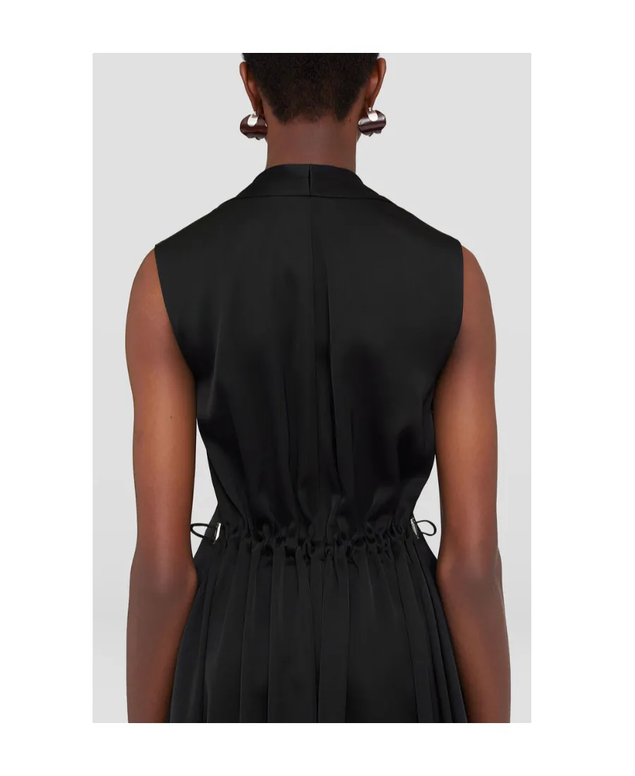 V-Neck Sleeveless Midi Dress