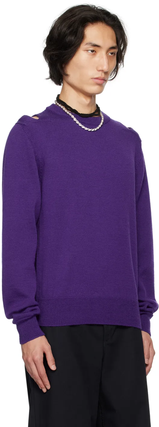 Hollowed-Out Knitted Sweater