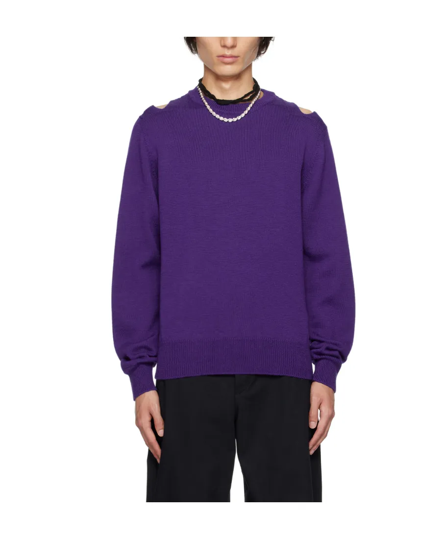 Hollowed-Out Knitted Sweater