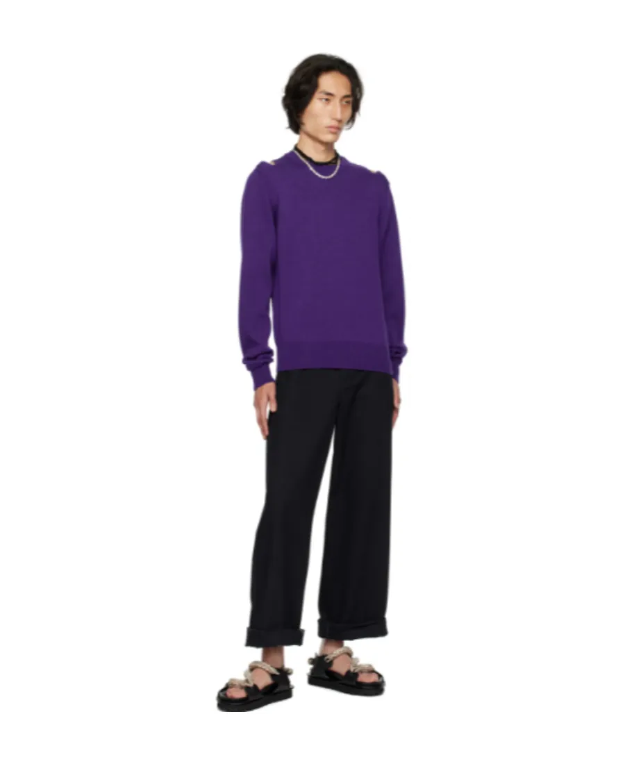 Hollowed-Out Knitted Sweater