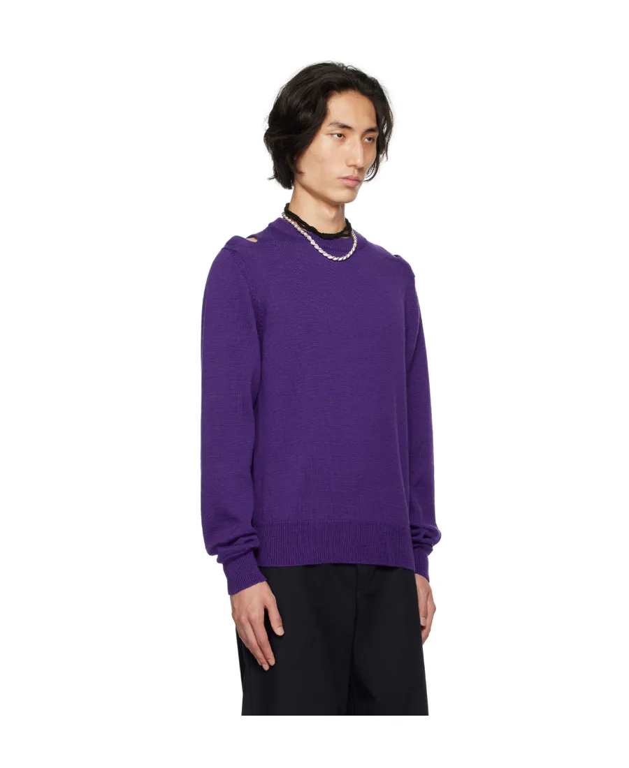 Hollowed-Out Knitted Sweater