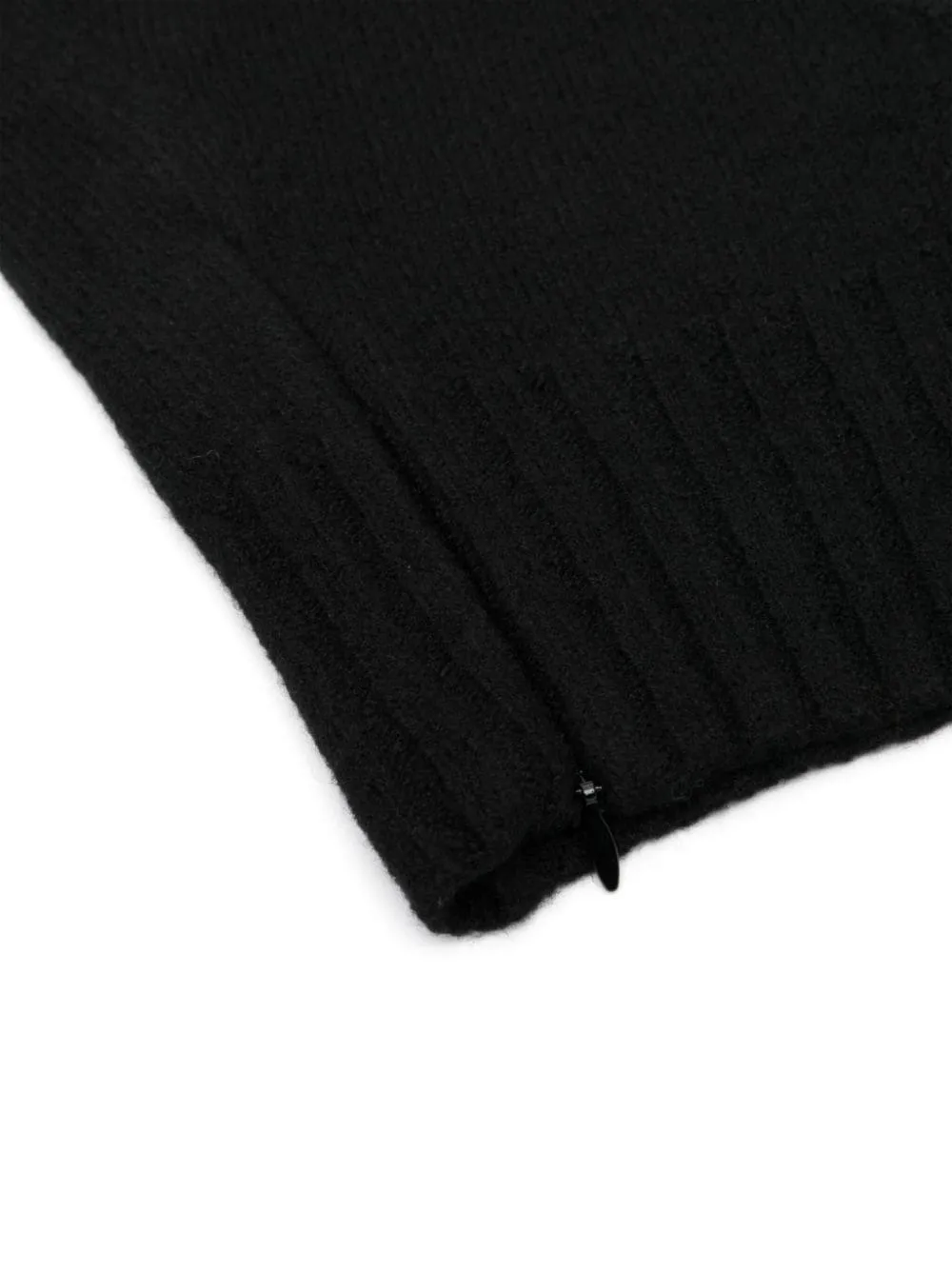 Ribbed-Trim Wool Balaclava