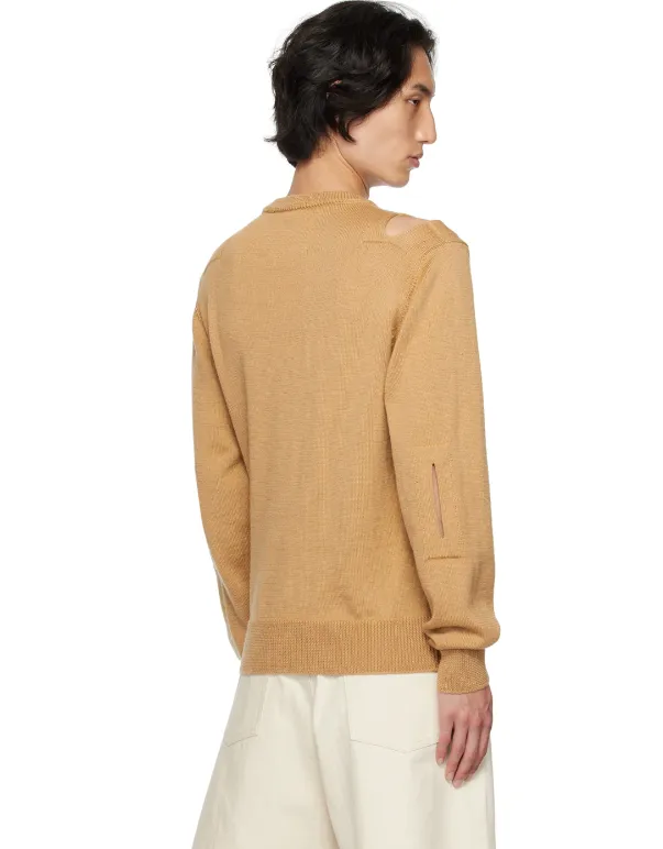 Round Neck Hollowed-Out Sweater