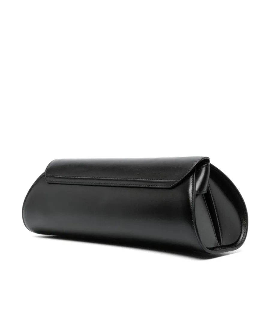 Cannolo Logo Embossed Large Shoulder Bag