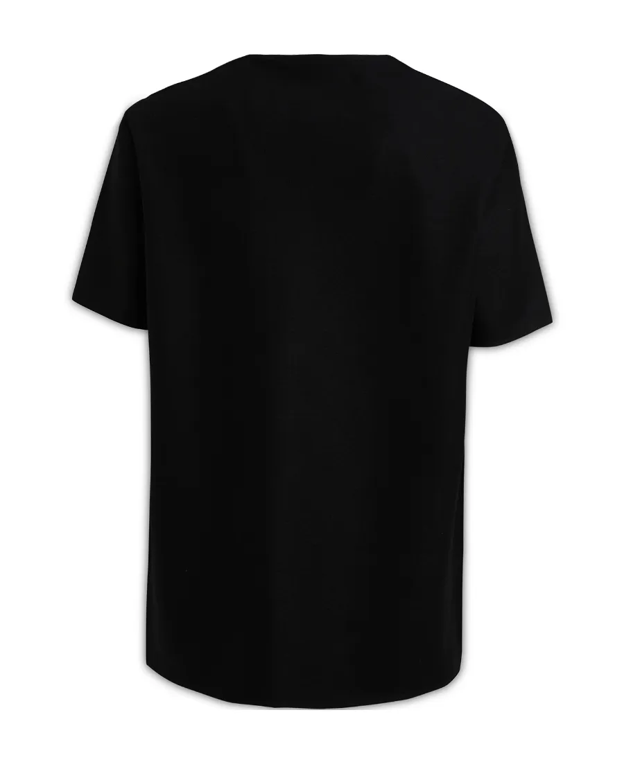 Zip-Detailed Crewneck T-Shirt