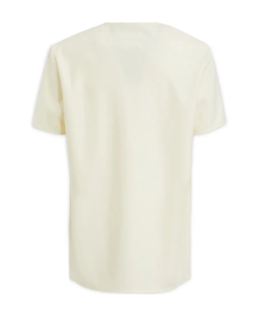 Zip-Detailed Crewneck T-Shirt