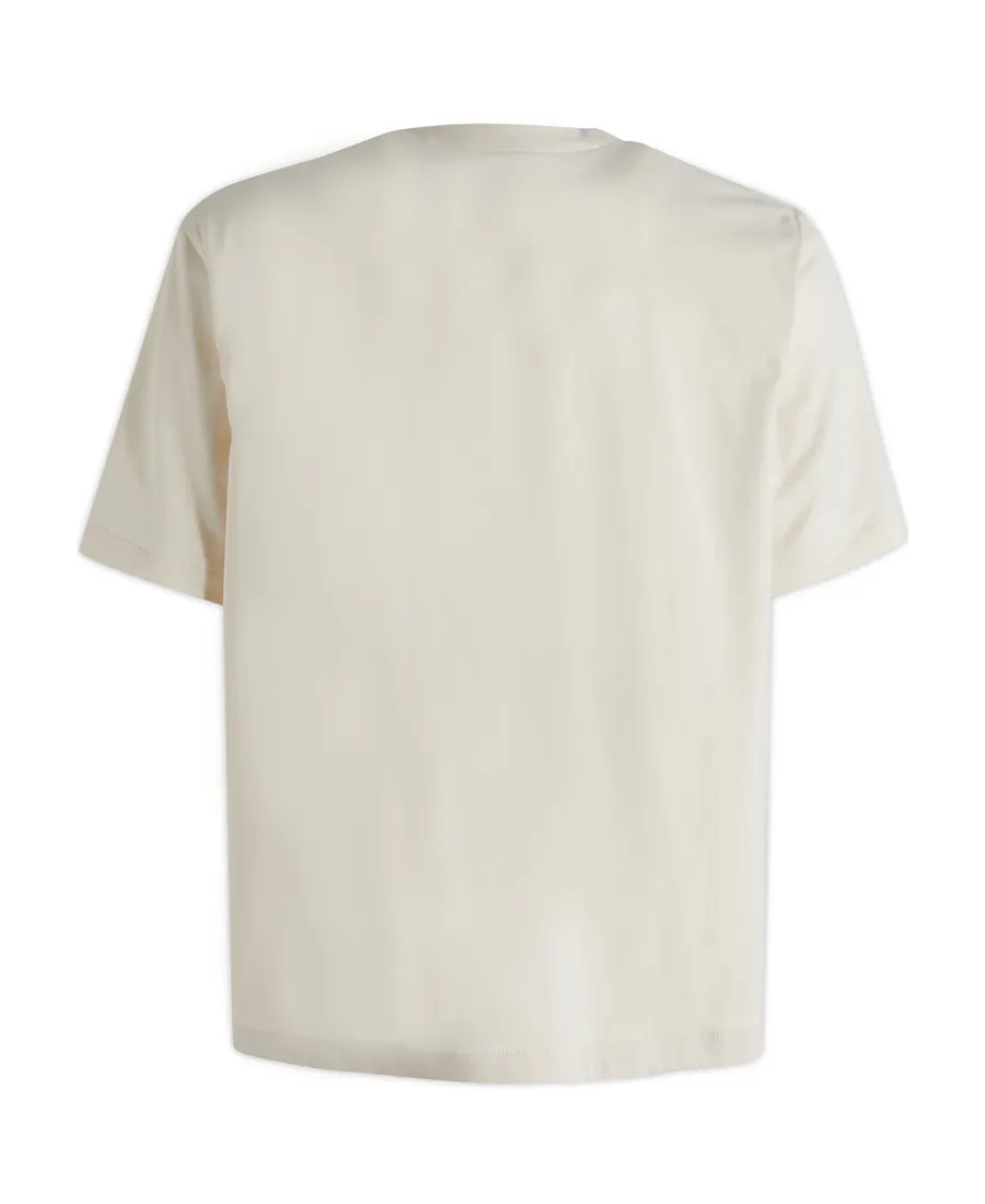 Zip-Detailed Crewneck T-Shirt