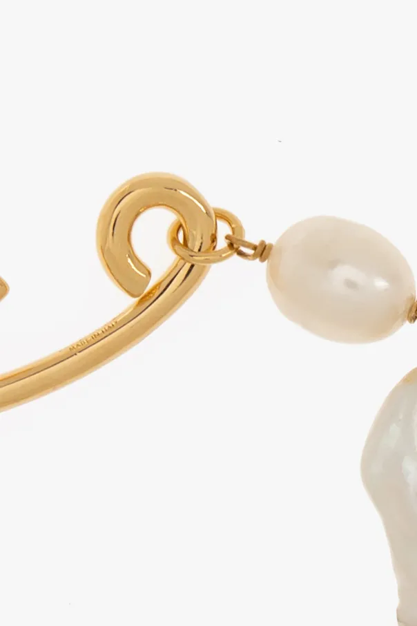 Pendant Chain-Detailed Hook Fastened Bracelet