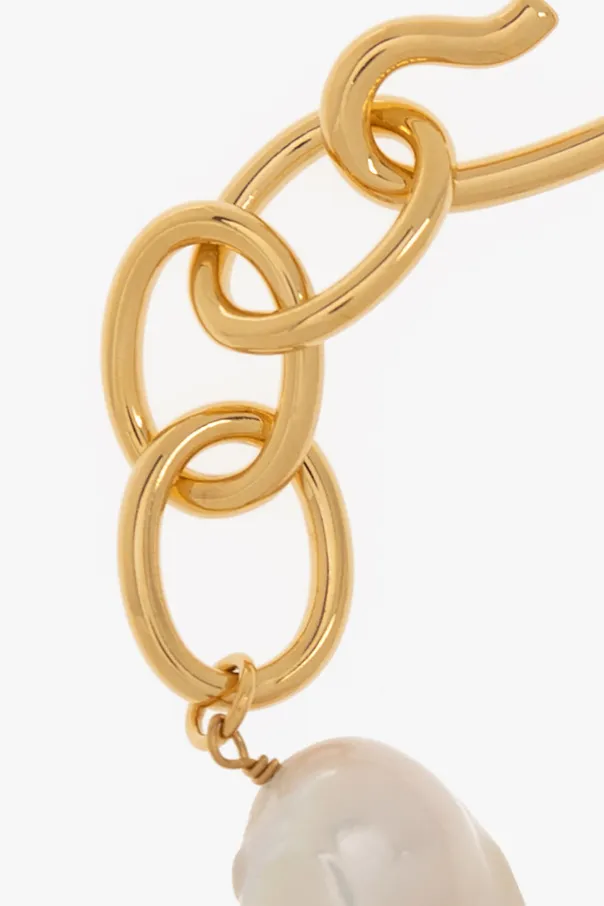 Pendant Chain-Detailed Hook Fastened Bracelet