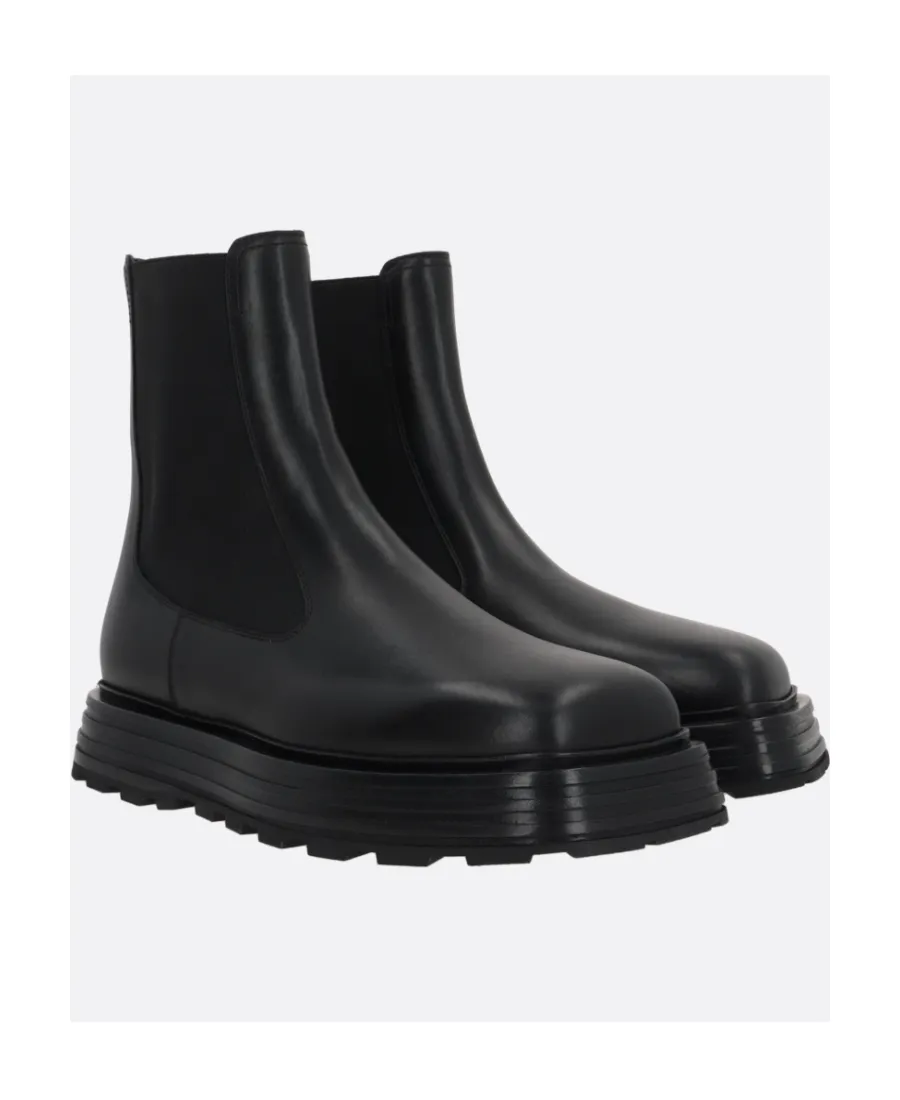 Squared-Toe Slip-On Chelsea Boots