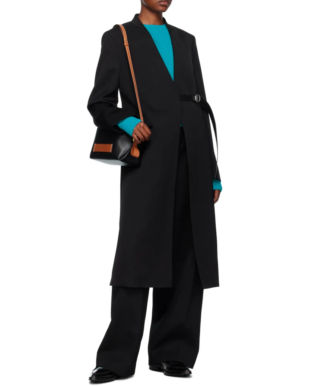 High-Waist Belted Pants