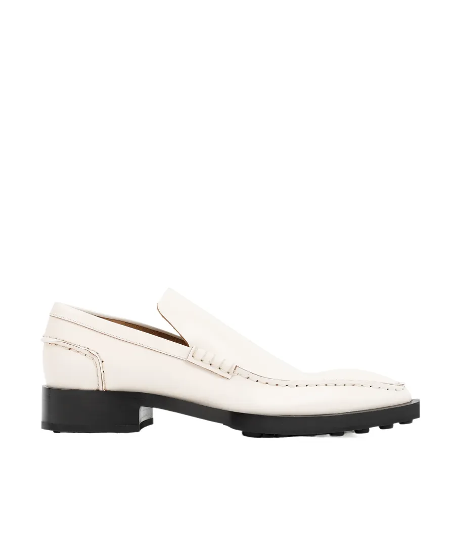 Pointed-Toe Leather Loafers