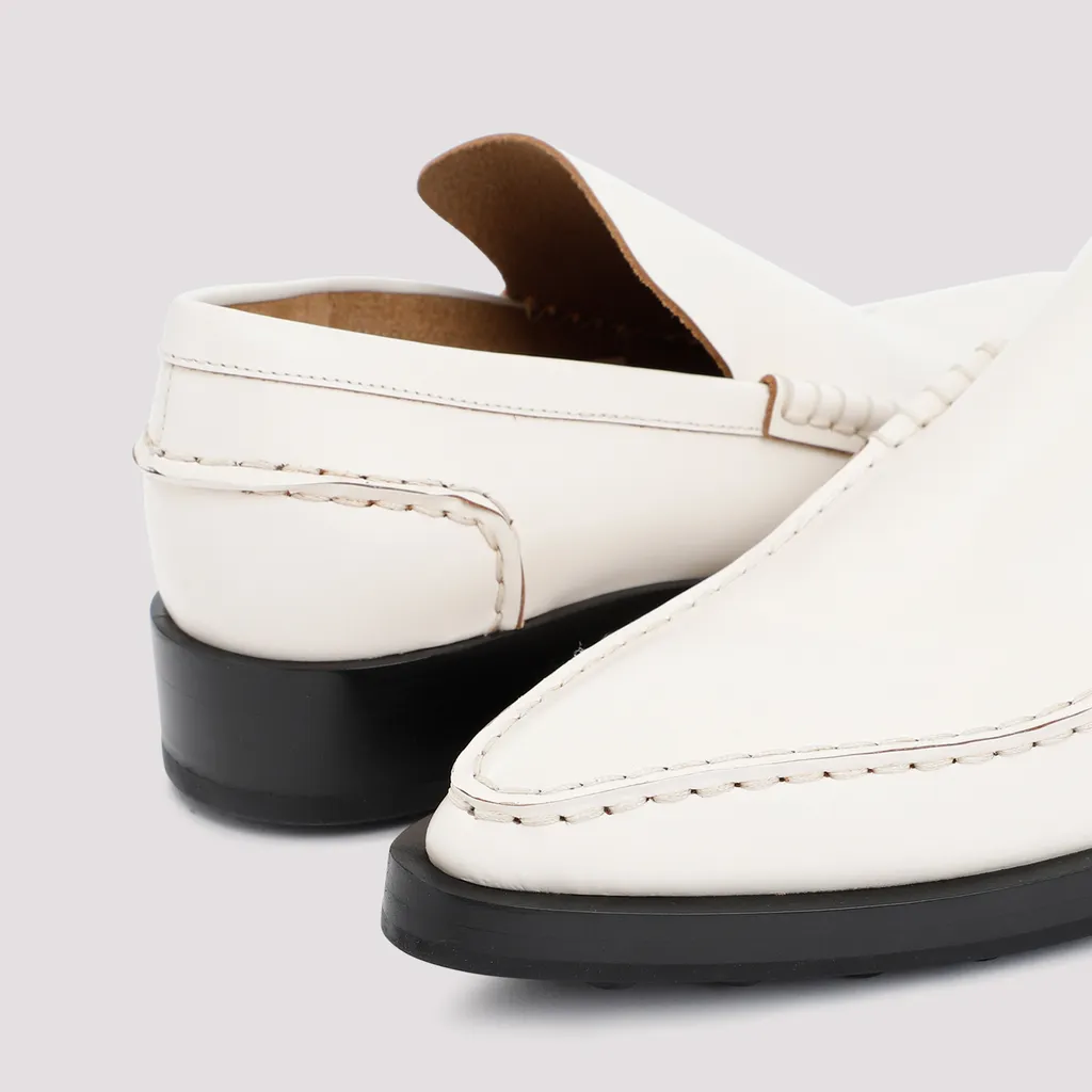 Pointed-Toe Leather Loafers