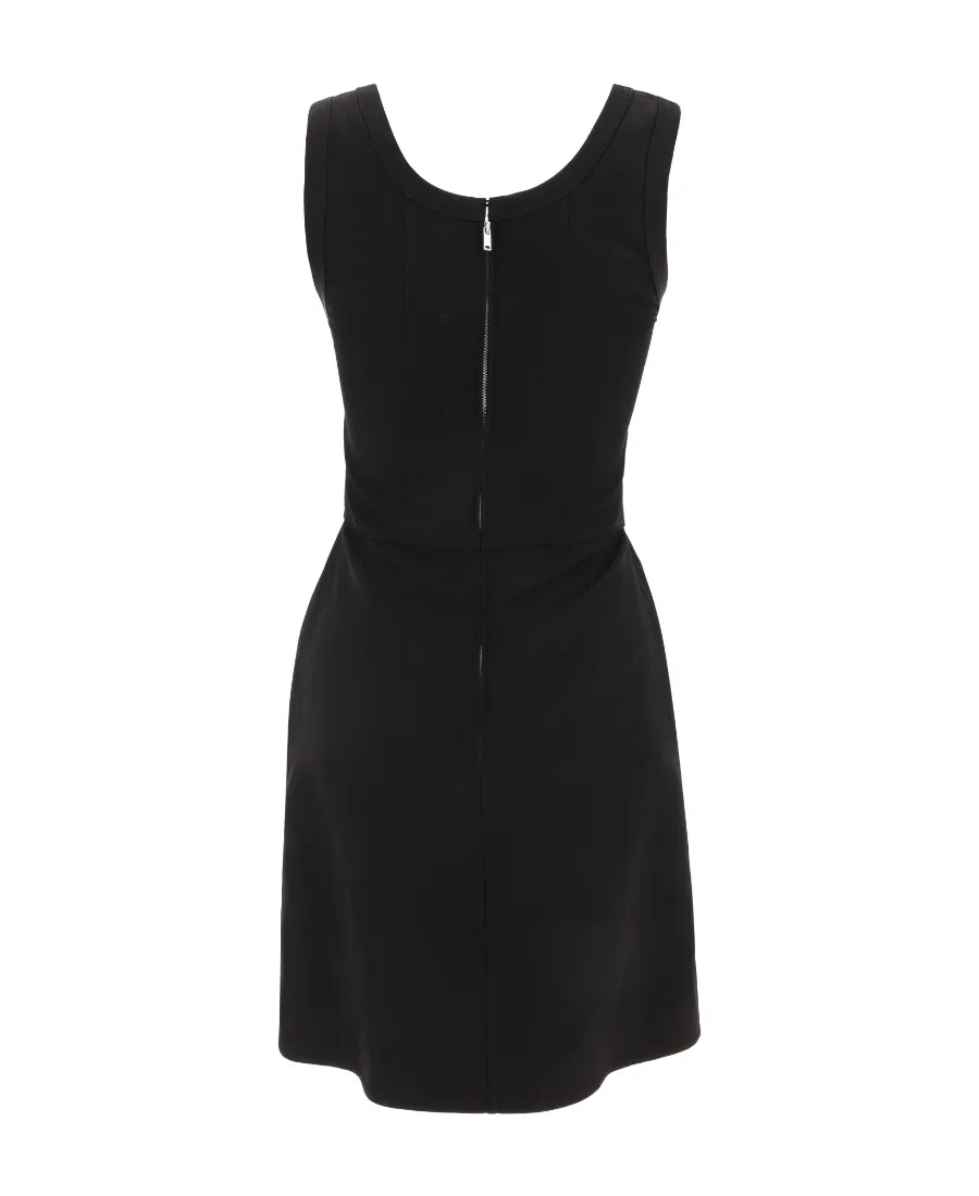Sleeveless A-Line Zipped Mini Dress