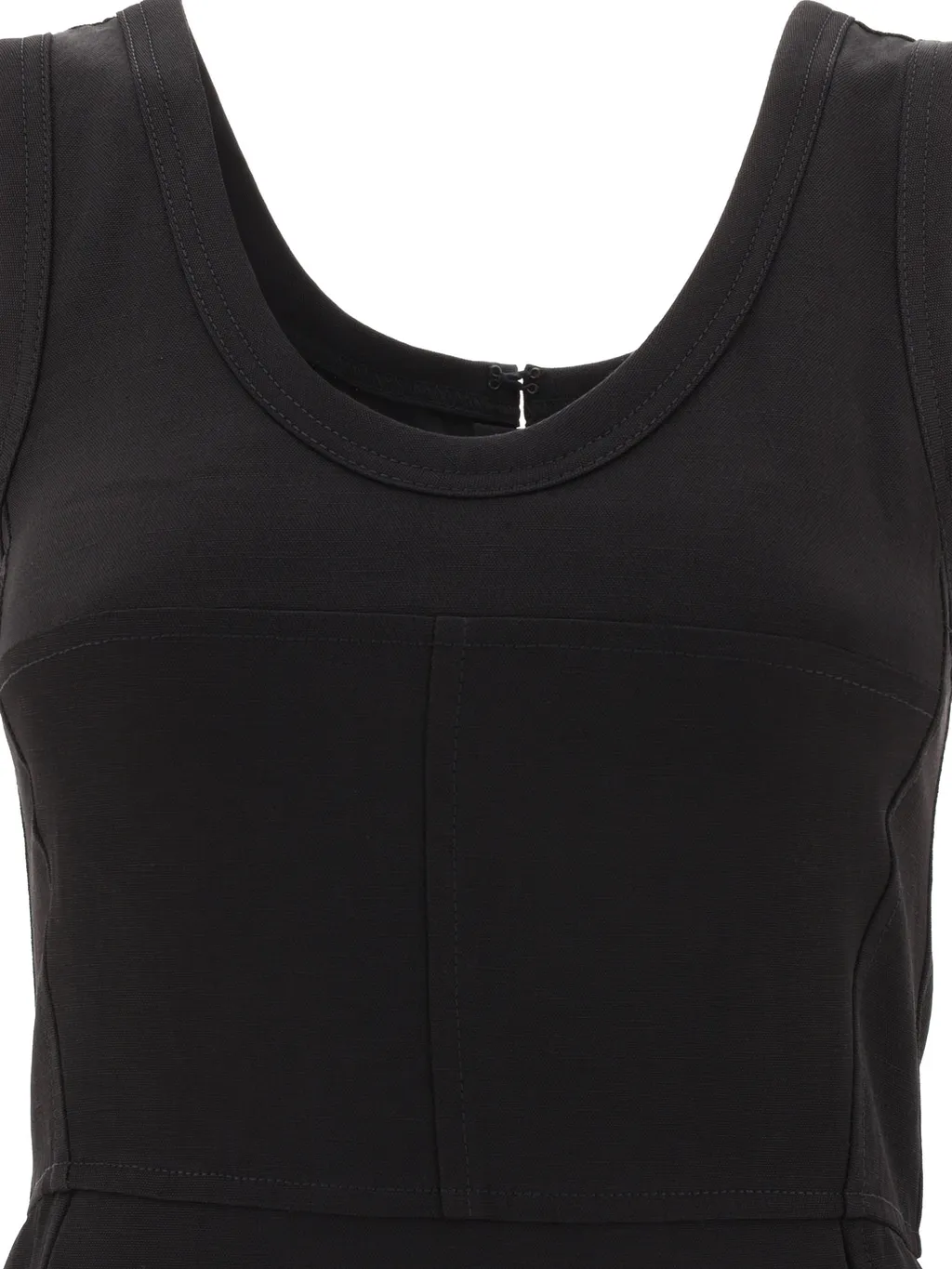 Sleeveless A-Line Zipped Mini Dress