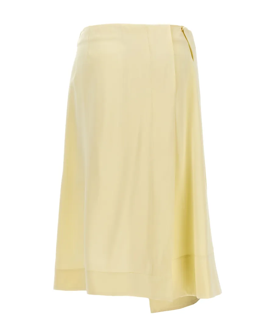Asymmetric Satin Skirt