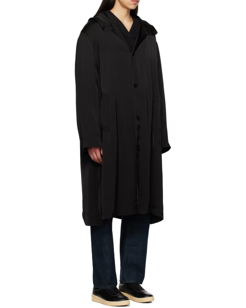Long-Sleeved Hooded Coat