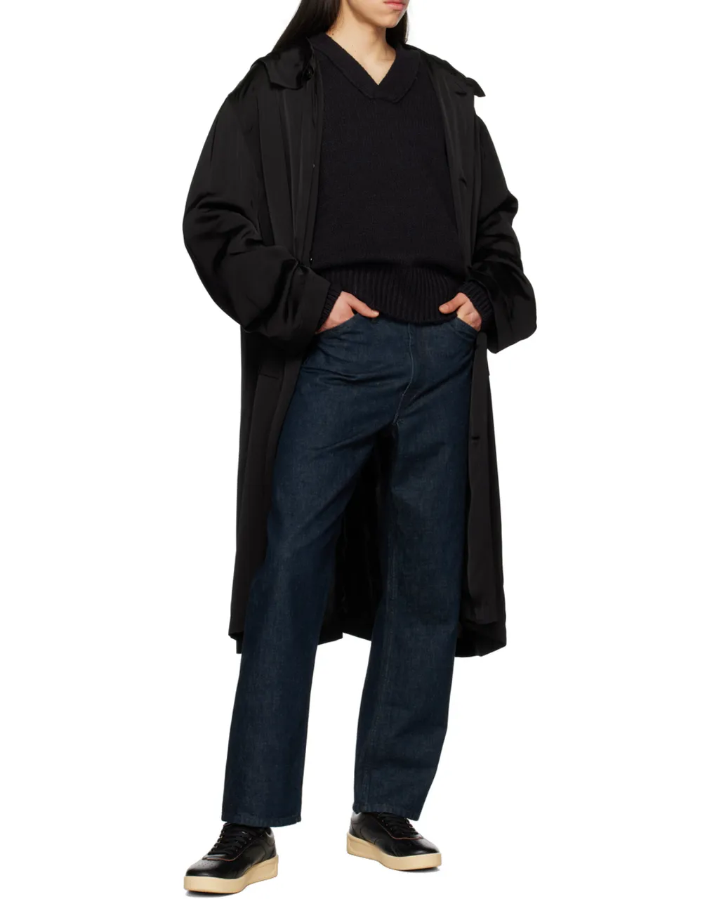 Long-Sleeved Hooded Coat