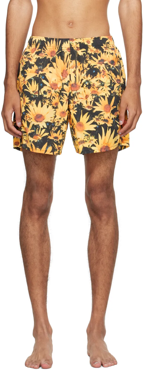 Sunflower-Print Swim Shorts