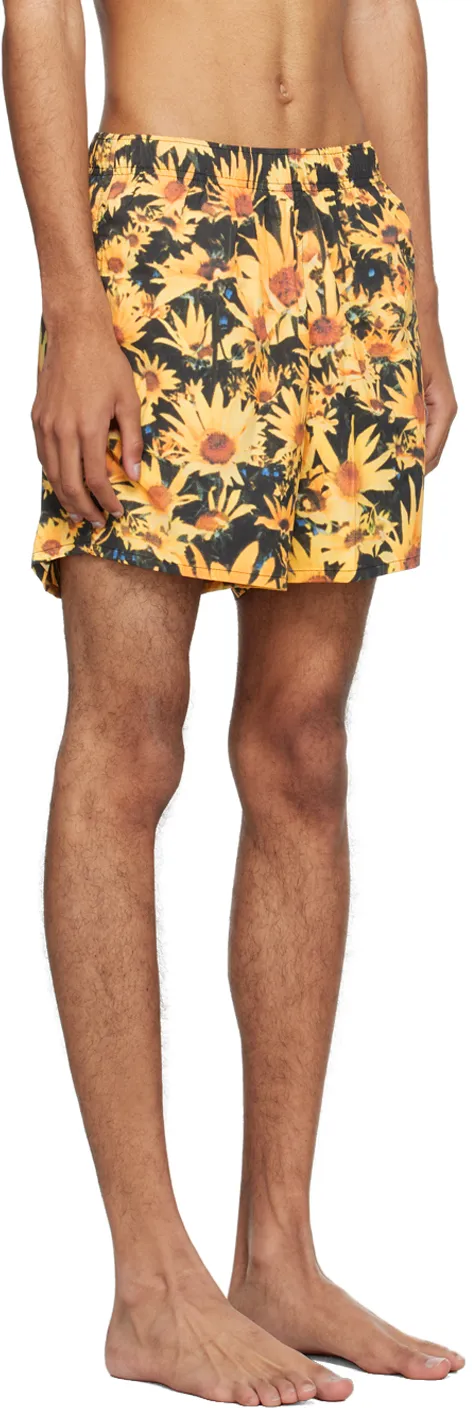 Sunflower-Print Swim Shorts
