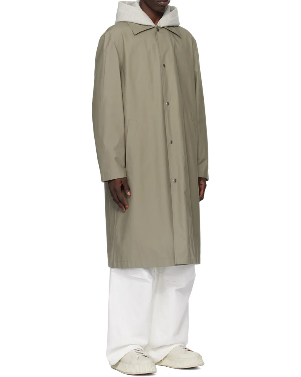 Logo-Print Button-Down Coat