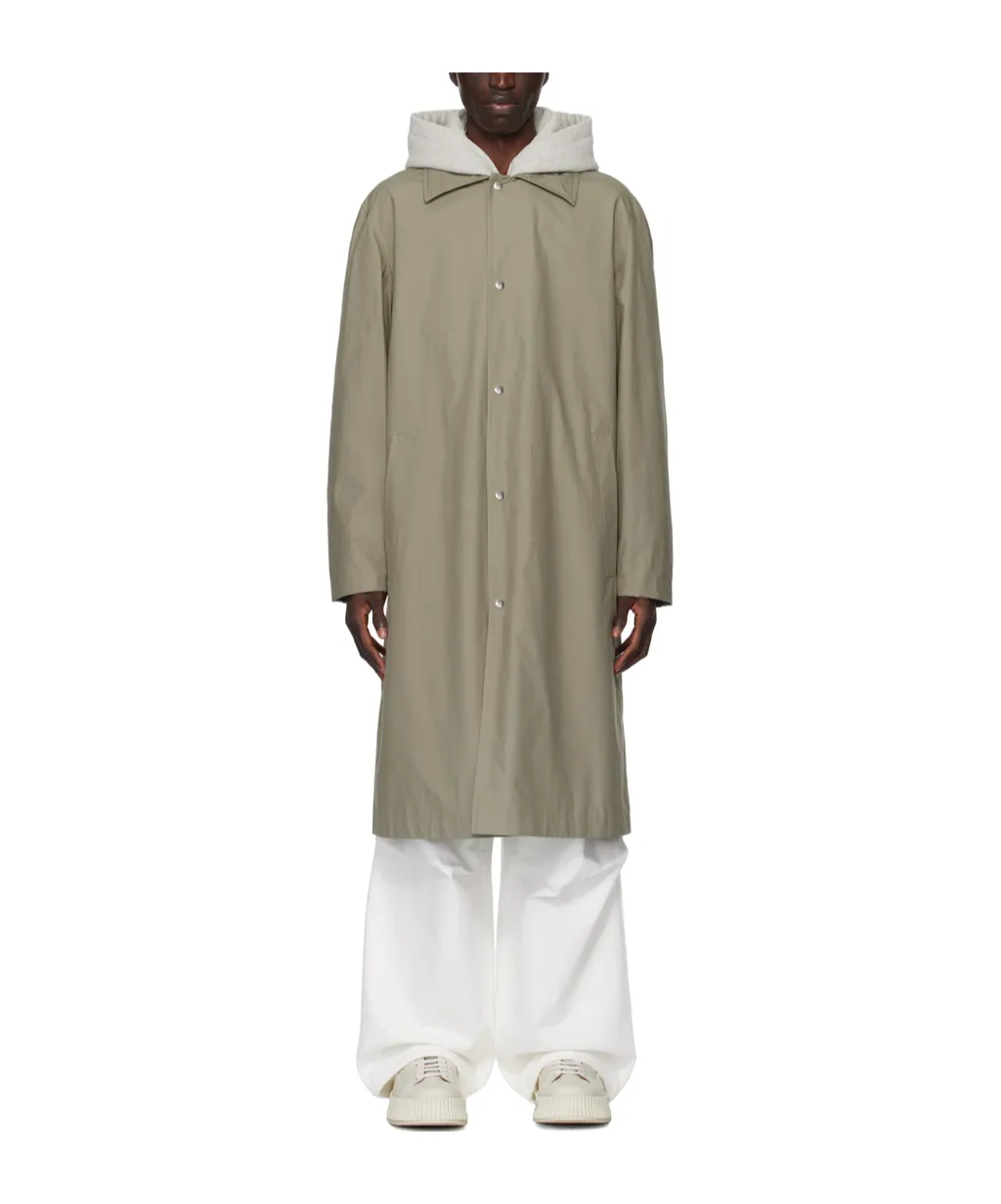 Logo-Print Button-Down Coat
