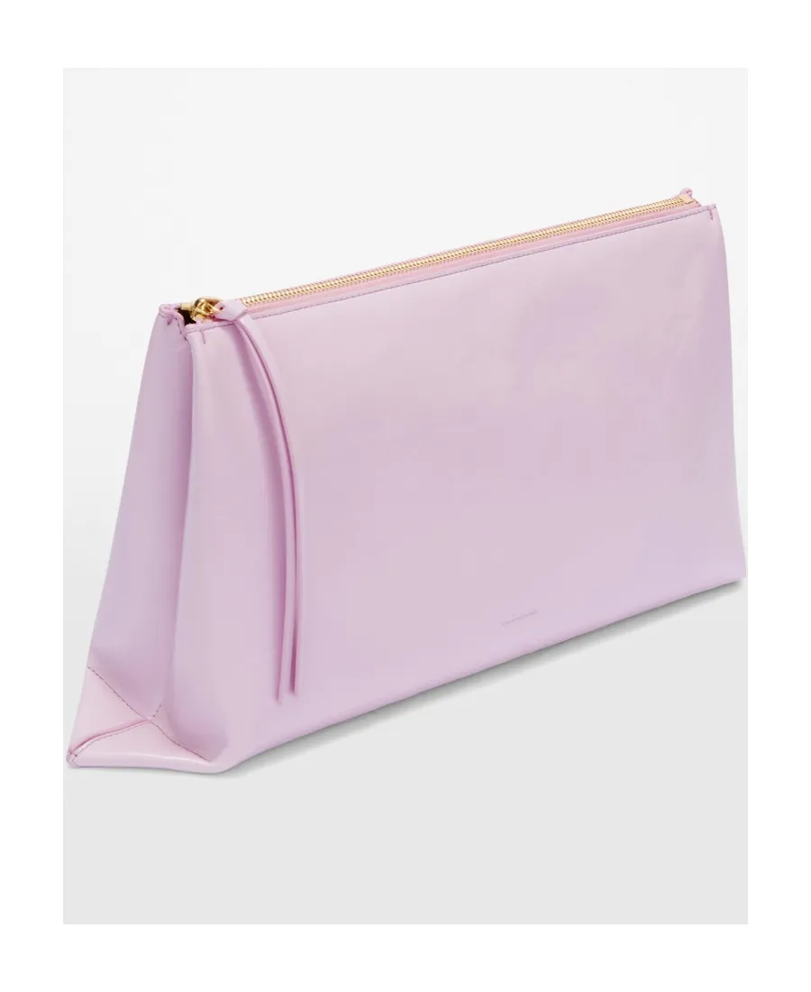 Logo Embossed Zipped Clutch Bag