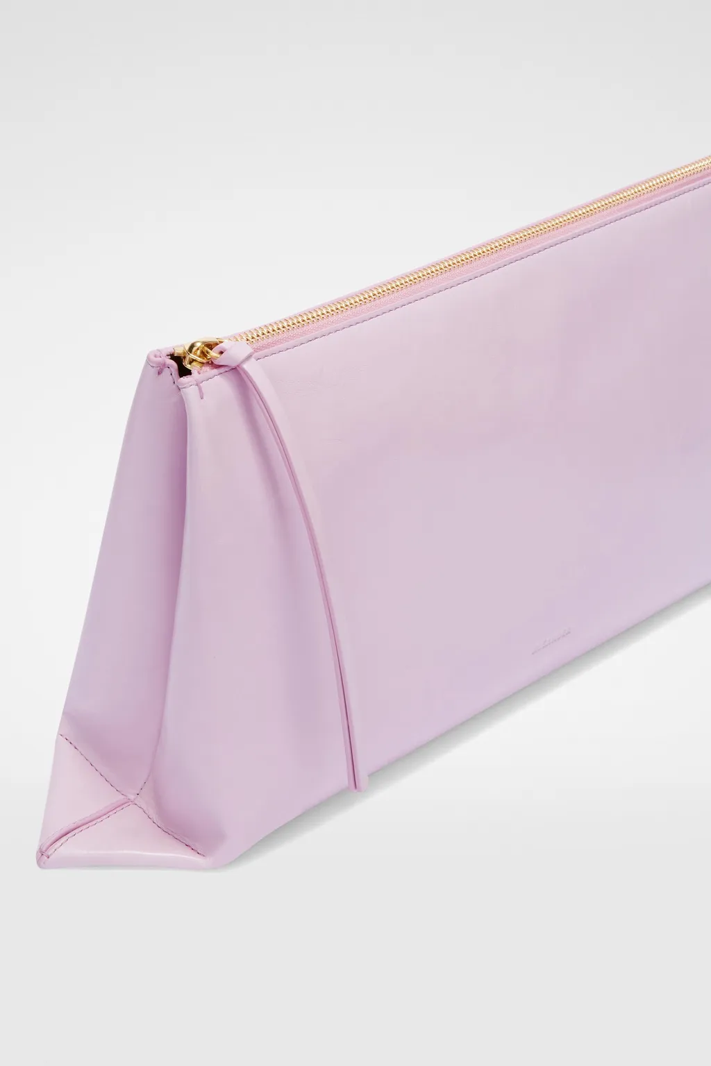 Logo Embossed Zipped Clutch Bag