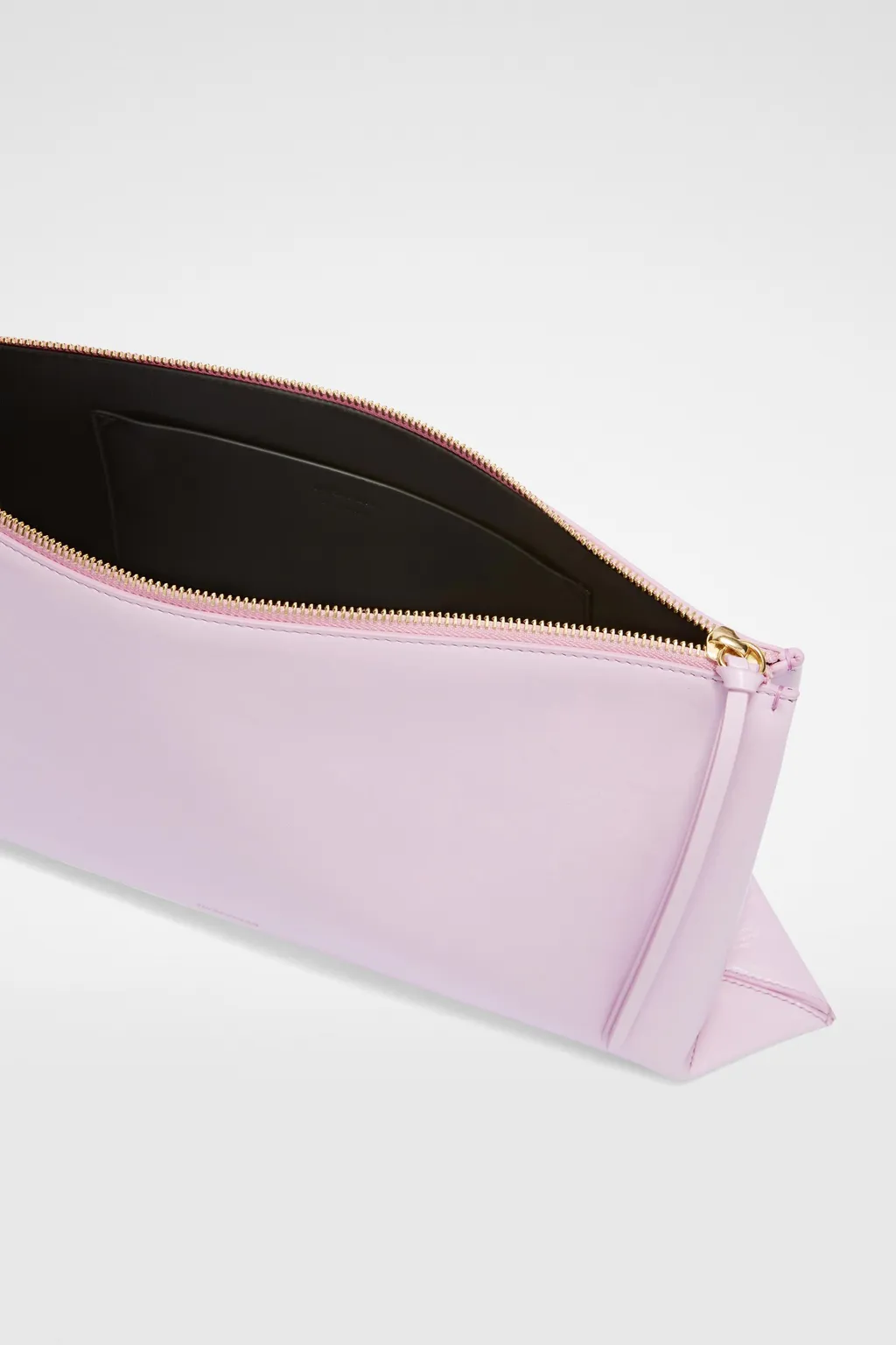 Logo Embossed Zipped Clutch Bag