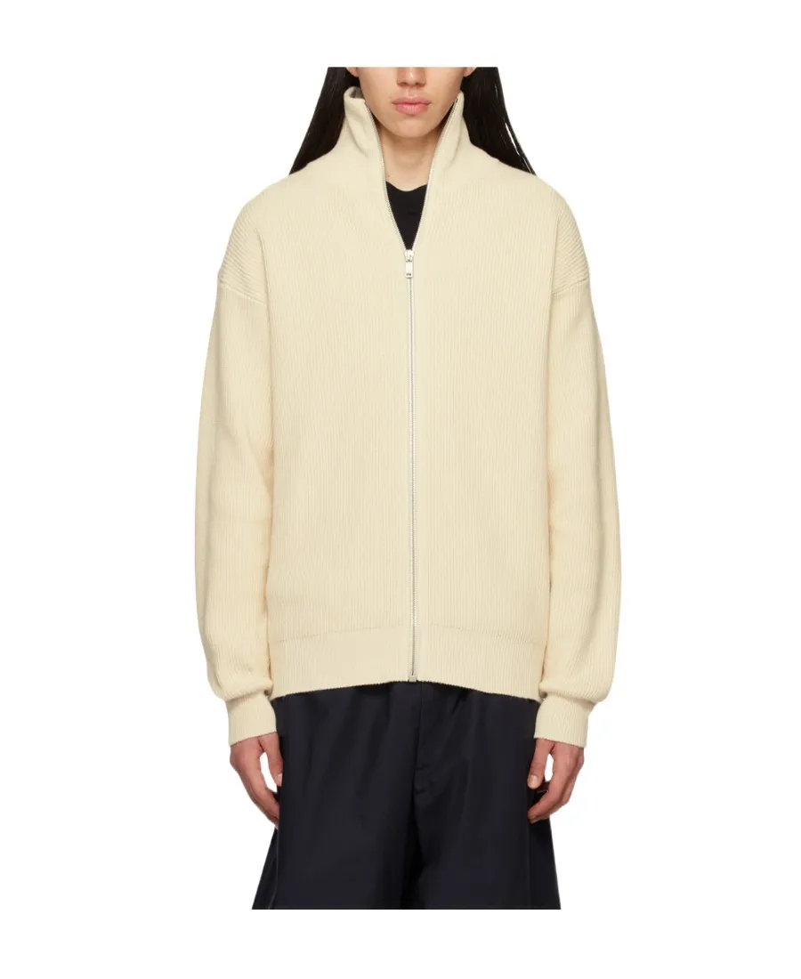 Zip-Up Knitted Cardigan