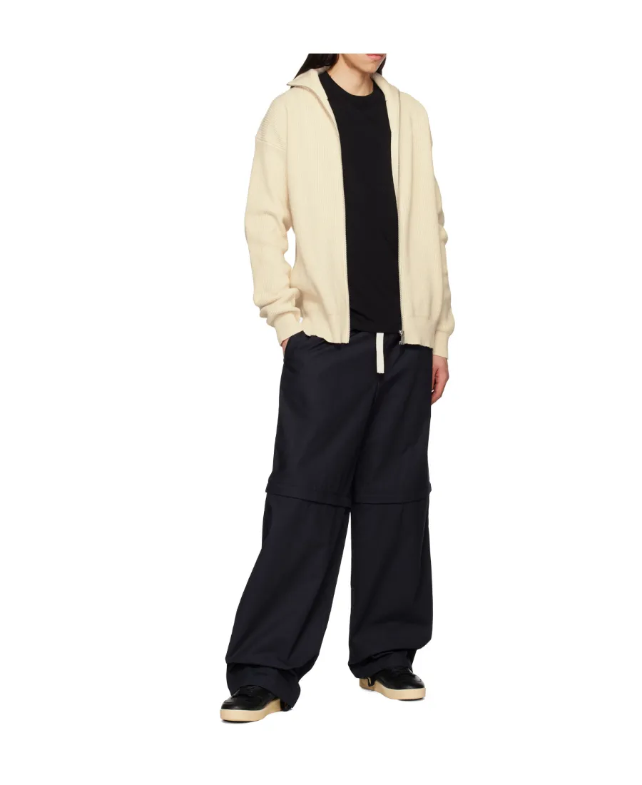Zip-Up Knitted Cardigan