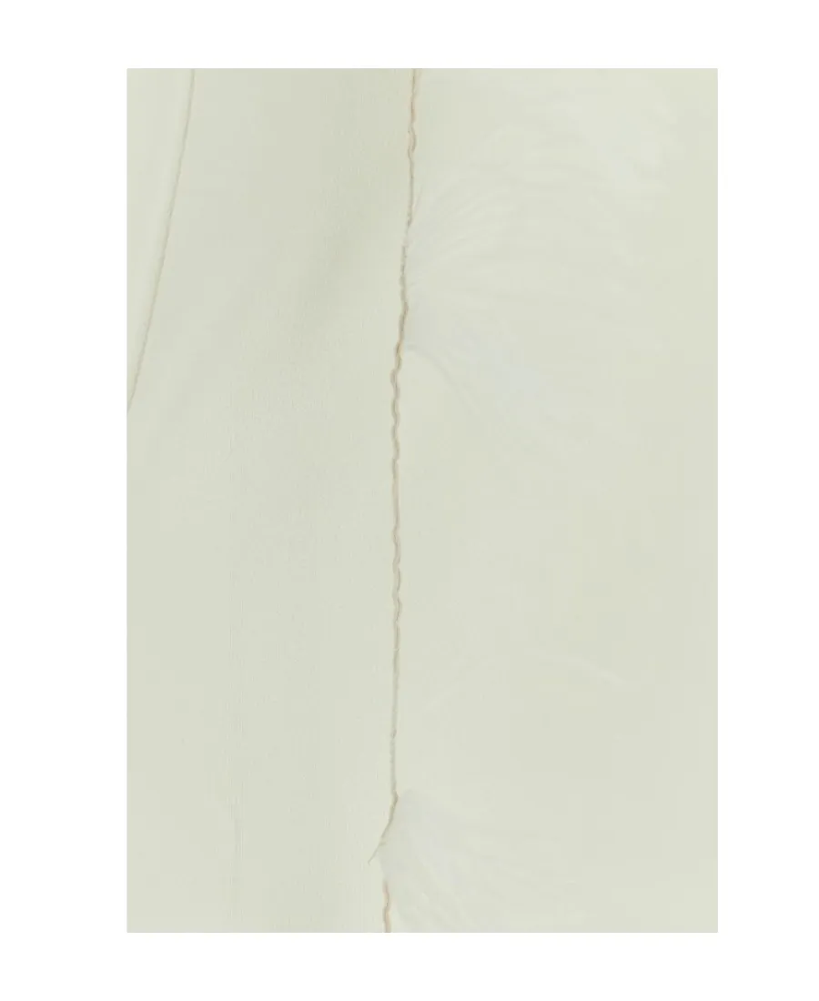 Feather-Trim Square Neck Slip Dress