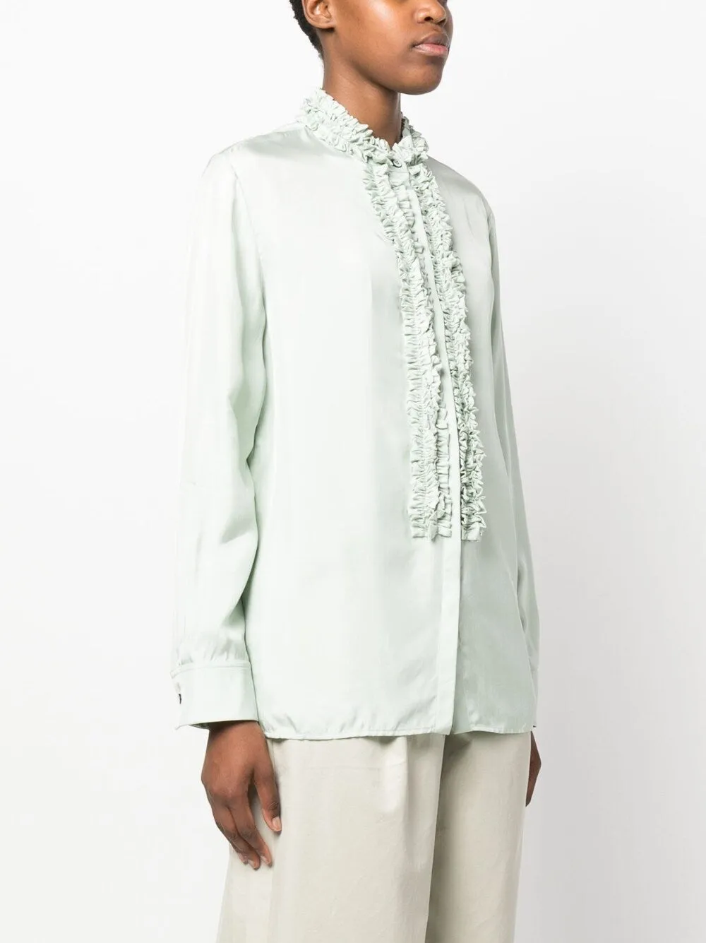 Ruffle-Trim Blouse