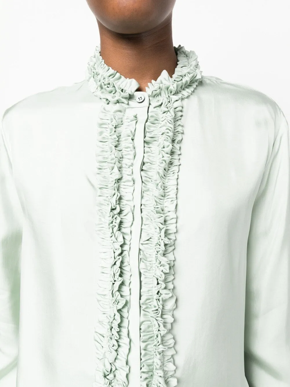 Ruffle-Trim Blouse