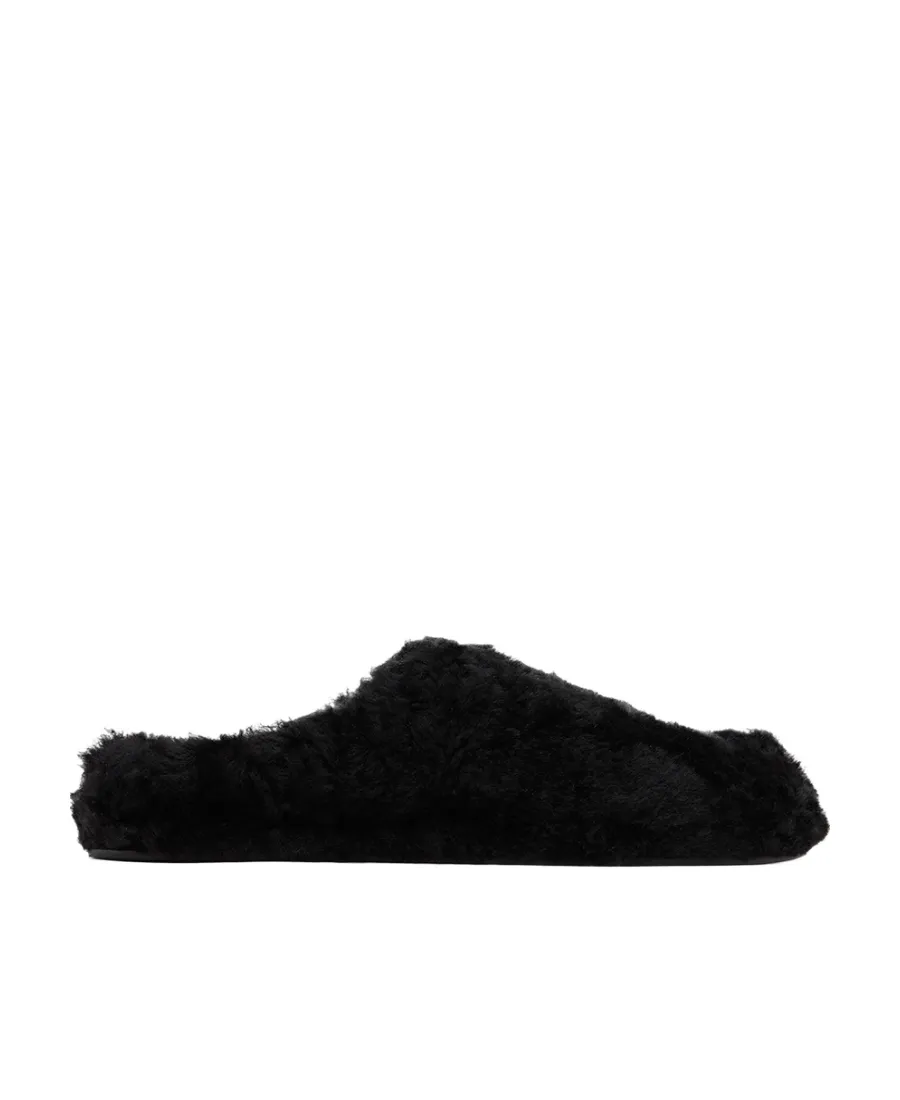Round-Toe Shearling Slippers