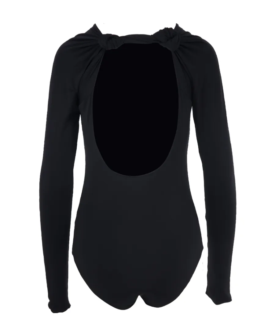 Open-Back Long-Sleeved Bodysuit