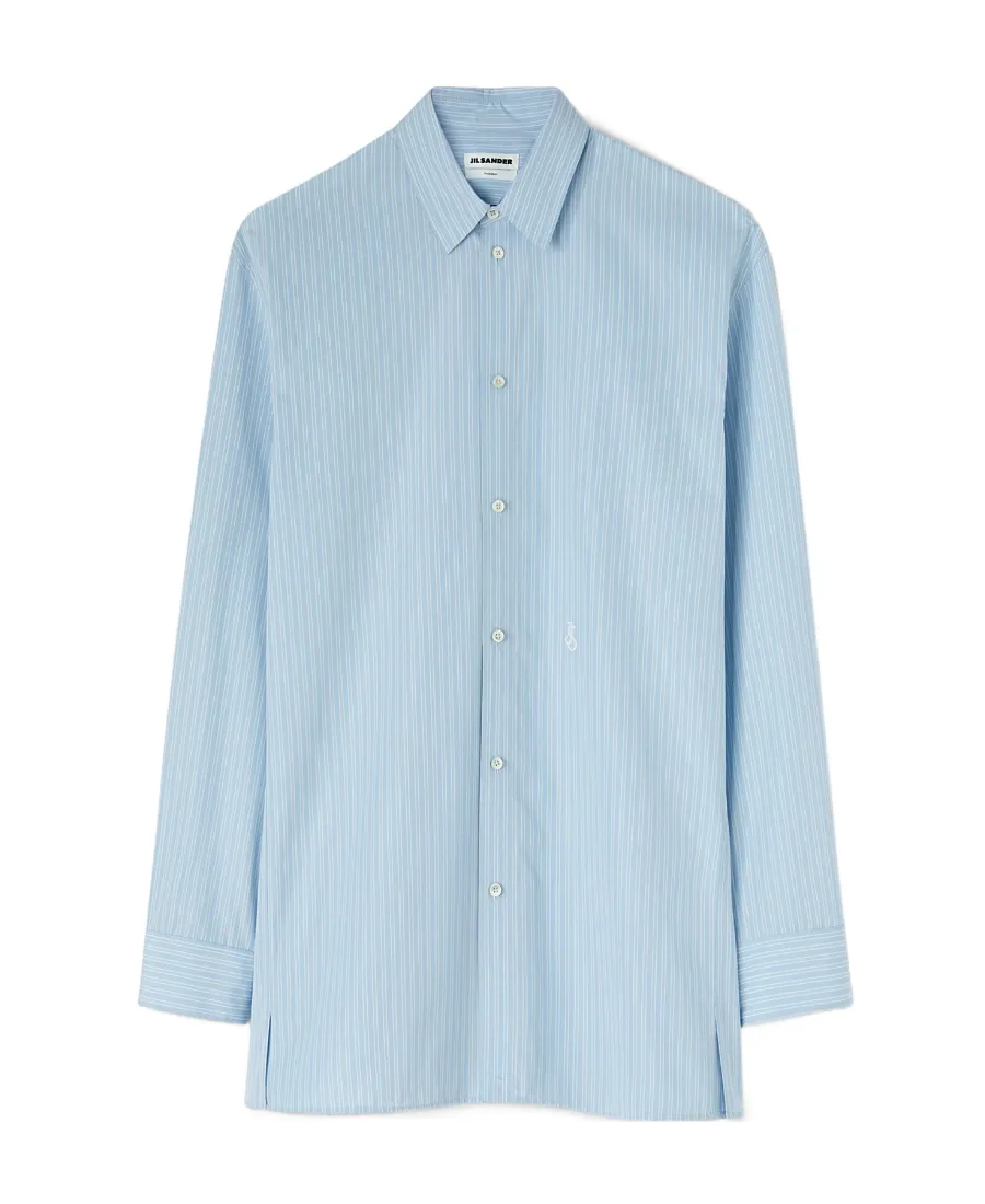 Logo Embroidered Striped Shirt