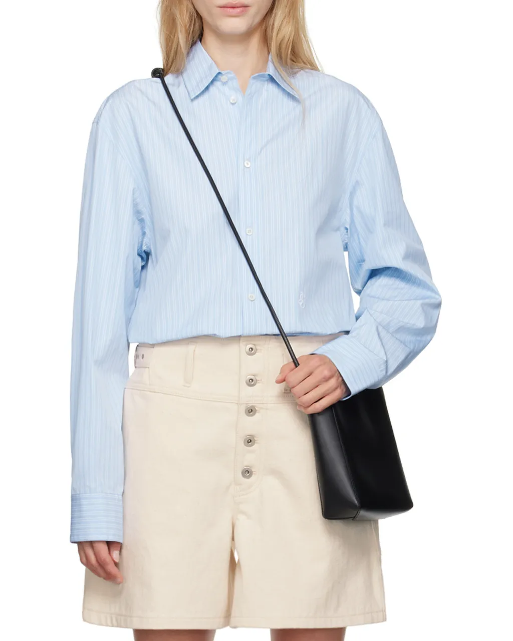 Logo Embroidered Striped Shirt